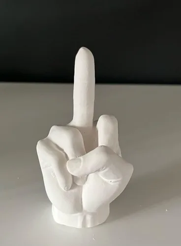 Vista 3 de 2 moldes de silicona para velas, molde de pilar de letras onduladas y molde en forma de mano para velas de aromaterapia, molde de dedo medio y molde