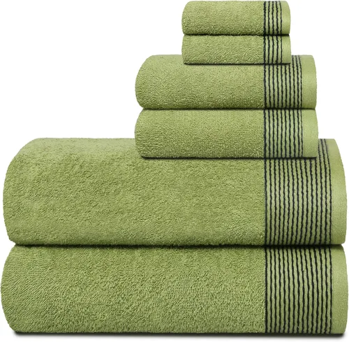 Vista 38 de Belizzi Home Juego de 3 toallas de algodón ultra suave, contiene una toalla de baño de 28 x 55 pulgadas, una toalla de mano de 16 x 24 pulgadas y un