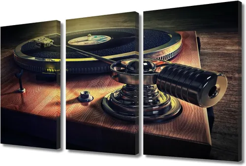 Vista 24 de Lienzo decorativo para pared, diseño de DJ Music Mixes the Track HD impreso en pinturas, 2 piezas, imágenes abstractas para sala de estar, obra
