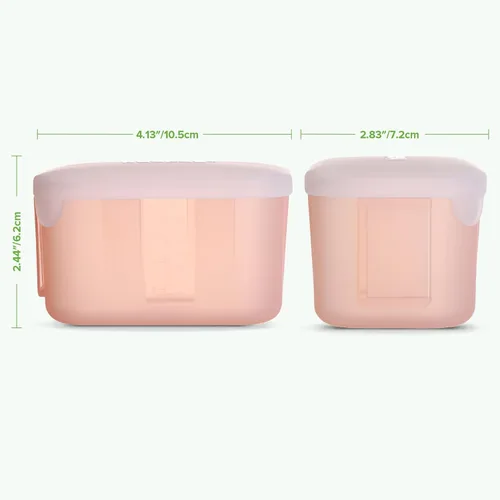 Vista 9 de haakaa Recipientes de silicona para almacenamiento de alimentos para bebés, vasos reutilizables de 8 onzas con tapas herméticas para comidas