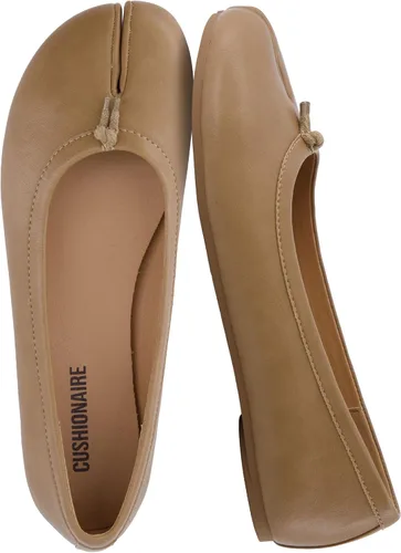 Vista 13 de CUSHIONAIRE Maki Tabi - Zapatos planos para mujer, con puntera dividida, suela flexible y plantilla acolchada Negro