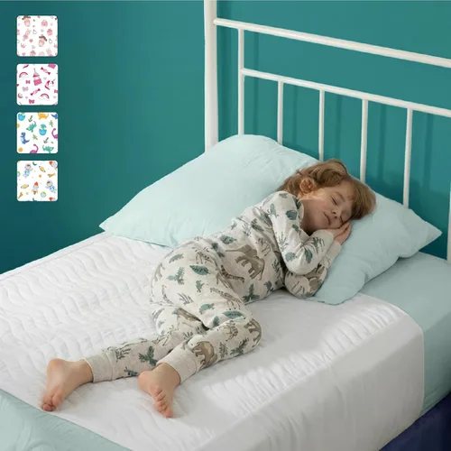 Vista 12 de IMPROVIA® Almohadillas para orinar para niños, impermeables, reutilizables, lavables, absorbentes, antideslizantes, diseño de dinosaurio