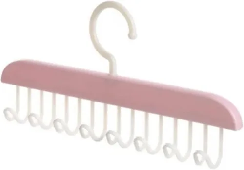 Vista 8 de Colgador superior, organizador de brasieres con ganchos para corbatas, trajes de baño, vestido, 11 x 5.5 x 1 (verde)