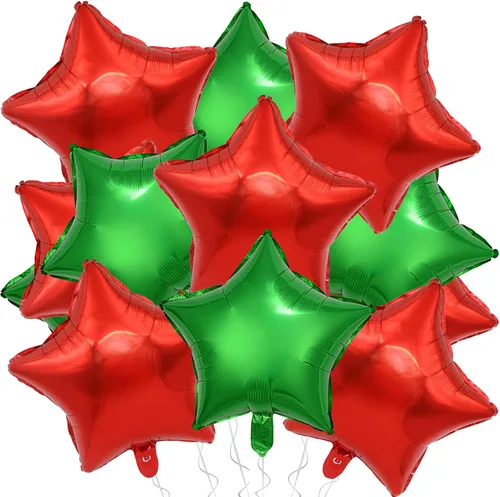 Vista 20 de Globos de papel de aluminio con forma de estrella de arena beige, marrón y blanco, 10 globos de Mylar en forma de estrellas de 18 pulgadas