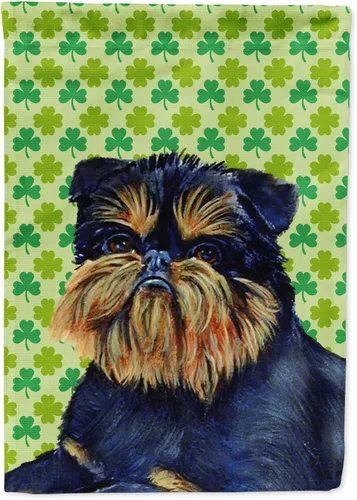 Vista 198 de Caroline's Treasures SS4442GF Affenpinscher Bandera de jardín con retrato de trébol del día de San Patricio para buzón, bandera decorativa
