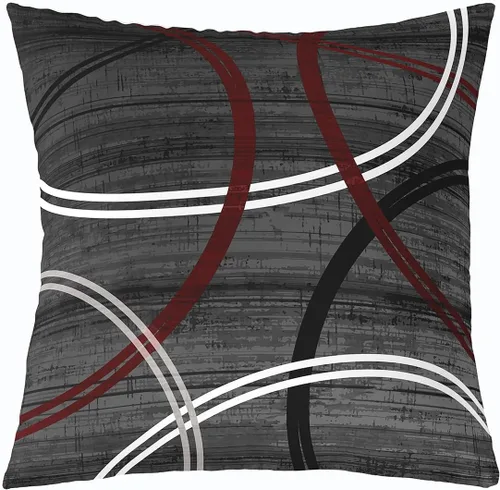 Vista 37 de Funda de almohada moderna con estampado de líneas geométricas de doble cara de 16 x 16 pulgadas, funda de almohada cuadrada suave con remolinos