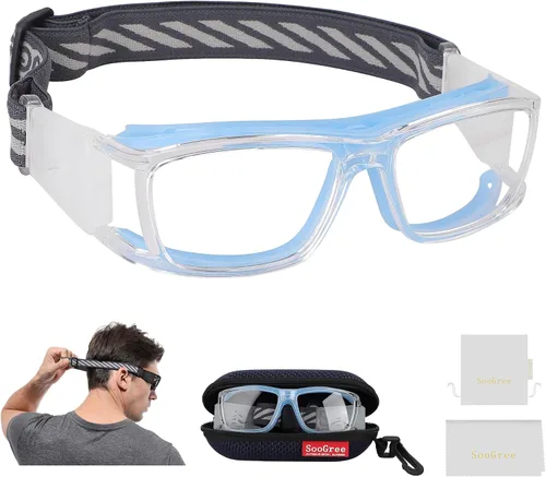 Vista 11 de SooGree Anteojos deportivos para hombres y mujeres, para baloncesto, fútbol, deportes, antiniebla, choque, colisión, gafas de uso