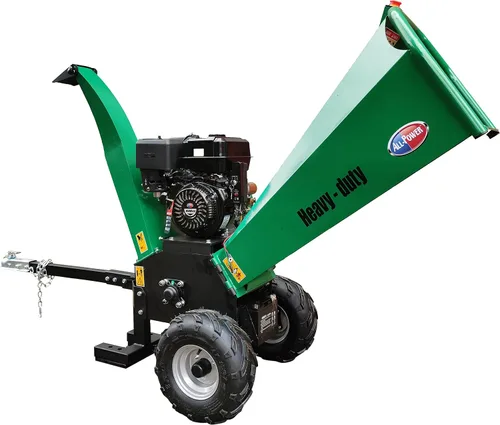 Vista 6 de All Power America APWC420E Trituradora de madera 15HP JD Engine 420cc Trituradora a gas 2000 RPM cuchillas de doble filo 6 pulgadas de alimentación