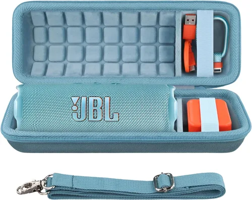 Vista 12 de co2CREA Funda de viaje rígida de repuesto para JBL Flip 7 Flip 6 FLIP 5 Altavoz Bluetooth portátil impermeable (funda de camuflaje negro)