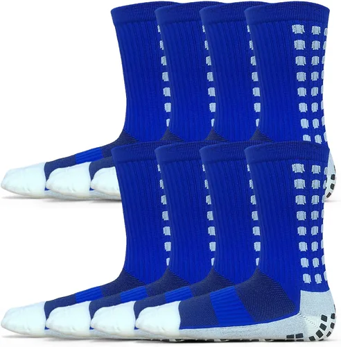 Vista 13 de Anti Slip Soccer Grip Socks, 117 Silicone Dots Non Skid Football Socks 2 negro+2 blancos.