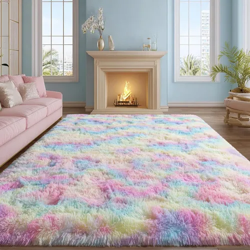 Vista 16 de qulint Alfombra negra para dormitorio, alfombra de área pequeña de 2 x 3 pies para habitación de niños, alfombra suave y mullida para sala de estar