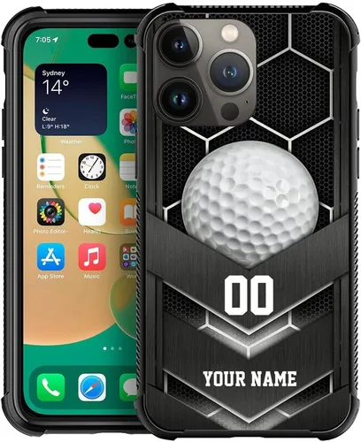 Vista 10 de DJSOK Compatible con iPhone personalizado de béisbol deportivo, cubierta de teléfono personalizada con número de nombre para iPhone 17/16/15/14 Pro