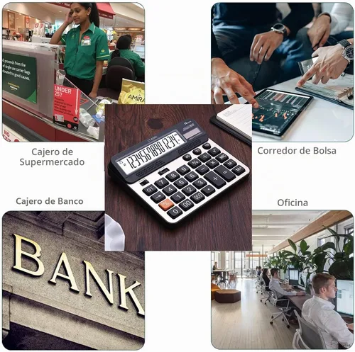 Vista 7 de Philley Botón grande Calculadora electrónica de contabilidad de escritorio