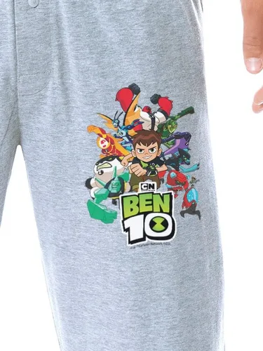 Vista 2 de Ben 10 - Pantalones de pijama de dibujos animados para niños Omnitrix Characters Aliens Sleep