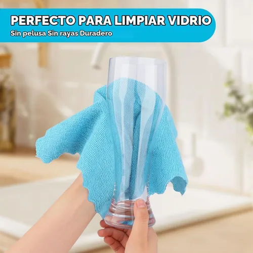 Vista 2 de Orighty Paño de limpieza de microfibra a granel, paquete de 50 trapos de Varios