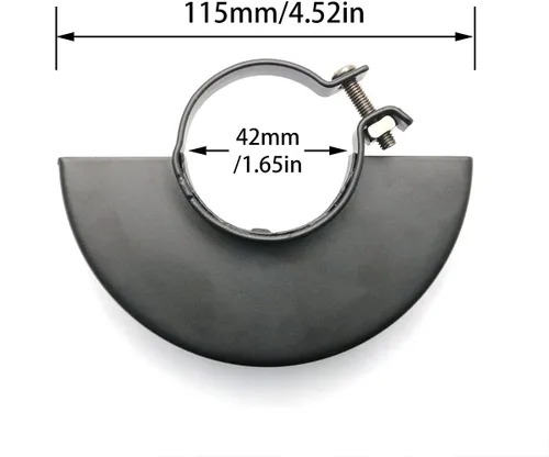 Vista 2 de 4.3 pulgadas negro ajustable metal 100 tipo amoladora angular escudo cubierta protectora rueda guardia de seguridad