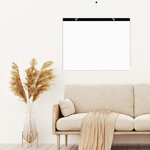Vista 5 de Yaridar Bloc de papel rayado grande - Bloc de notas a rayas de 22 x 17 pulgadas, 50 hojas/100 páginas, bloc de notas de papel blanco de 3.53 oz/m²