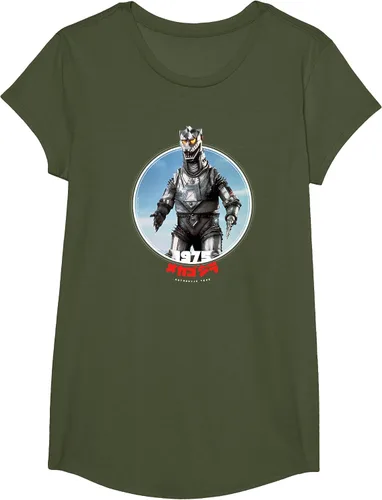 Vista 14 de Godzilla Mechagodzilla 1975 Icons of Toho T-Shirt Asphalt Grey