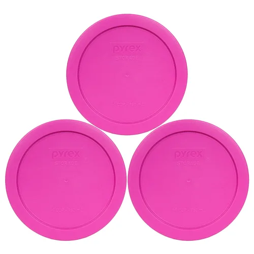 Vista 33 de Pyrex 7201-PC (4 tazas) Berry Pink Tapa de almacenamiento para cuencos de Rosado Berry