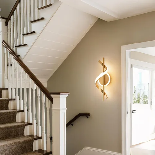 Vista 7 de EIDISUNY Apliques LED de pared para interiores, luces LED de montaje en pared de 12 W, lámpara de pared moderna en espiral, lámpara de pared de 3000