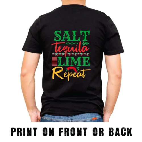 Vista 2 de Cinco de Mayo Salt Lime Gift Perfect Mexican FiestaThemed Gift for Friends Family Men Women Black Multicolor T shirt