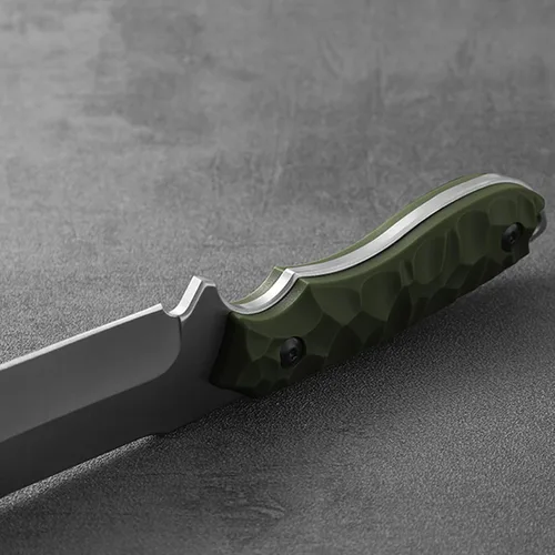 Vista 8 de DRACHENADER Cuchillo táctico de hoja fija (B-ER-DROP POINT), cuchillo de acero 5Cr14MoV de 5.04 pulgadas con mango de ABS, cuchillo de supervivencia