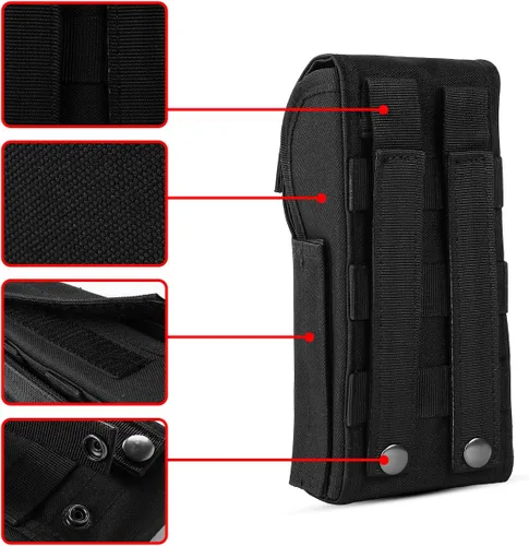 Vista 5 de 24 Round Shotgun Shotshell Ammunition Reload Holder Quick Access Molle Pouch with Flag Patch for 12 Gauge/20G