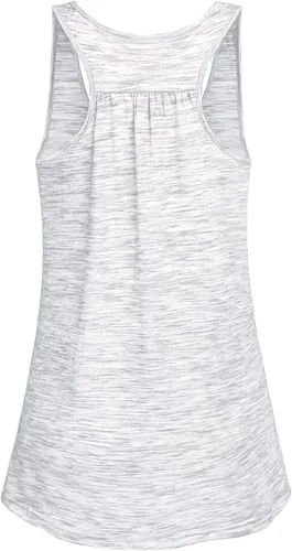 Vista 12 de Cestyle - Camiseta sin mangas para mujer, cuello redondo, corte holgado, para entrenamiento