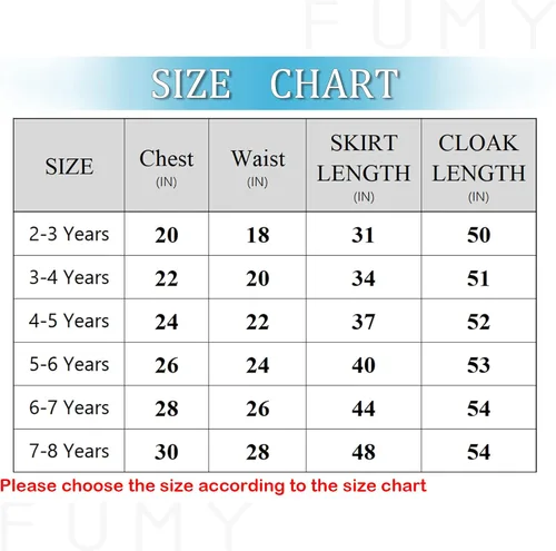 Vista 6 de FUMY Vestido de princesa Elsa para niña de 3 a 8 años, disfraz de Navidad, fiesta de cumpleaños, vestido con corona, peluca, varita y guantes