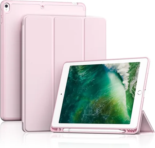 Vista 29 de ProCase Funda Inteligente para iPad Air de 10,5" 3ª Generación 2019 / iPad Pro 2017, Funda Delgada con Soporte con Parte Trasera Translúcida Negro