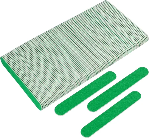 Vista 8 de Mini limas de uñas a granel (100 unidades), lima de uñas de doble cara para uñas naturales, juego de herramientas de manicura, lima de uñas