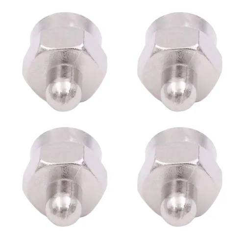 Vista 3 de Cubierta de tapa coaxial, paquete de 4 terminales de 75 ohmios, enchufe macho tipo F, tapa de terminador, extremos de resistencia, cubierta