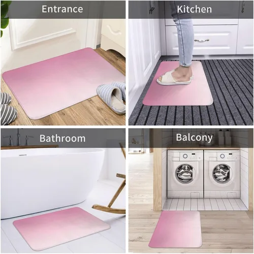 Vista 7 de OOZ Absorbente y antideslizante, adecuado para entradas de interiores y exteriores, remolino dorado de purpurina sobre un tapete de baño de franela