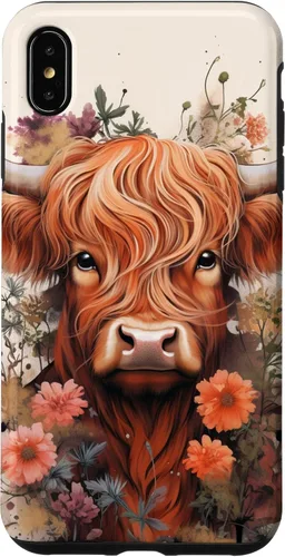 Vista 11 de Highland Cow Flowers Case for iPhone 17