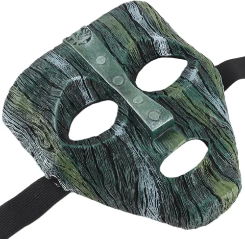 Vista 8 de Máscara de fiesta de terror, resistente y duradera, máscara de personaje de película verde para Navidad, Halloween, carnaval, actividades de Pascua