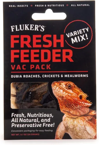 Vista 13 de Fluker's Fresh Feeder Vac Pack Grillos, totalmente naturales y sin conservantes, ideal para reptiles, pájaros o animales pequeños, 0.7 onzas