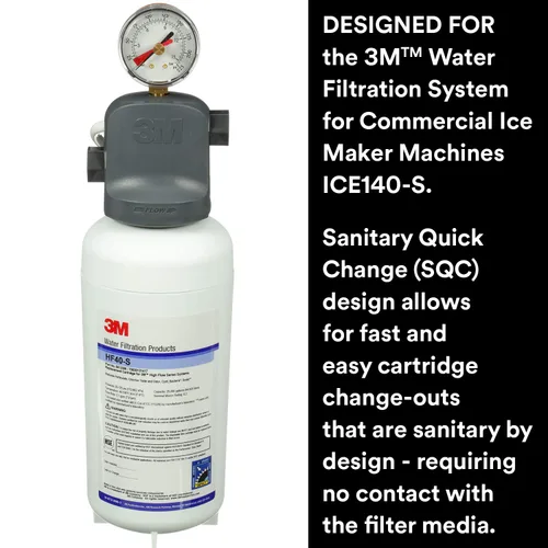 Vista 2 de 3M Productos de filtración de agua - 80151 Cartucho de reemplazo de filtración de agua para máquinas comerciales de hielo HF40-S para la serie