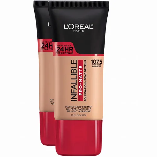 Vista 29 de L'Oreal Paris Cosmetics Makeup Infallible Pro-Matte - Base líquida de larga duración, arena, 1 onza líquida