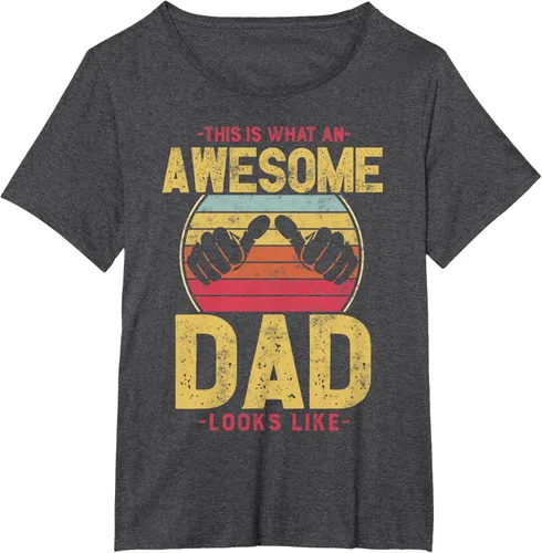 Vista 23 de This is what a awesome dad looks like T-Shirt, Negro