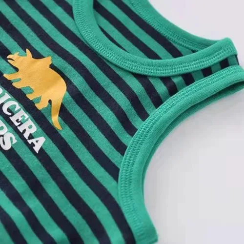 Vista 4 de LeeXiang Conjunto de 3 camisetas sin mangas para niños pequeños