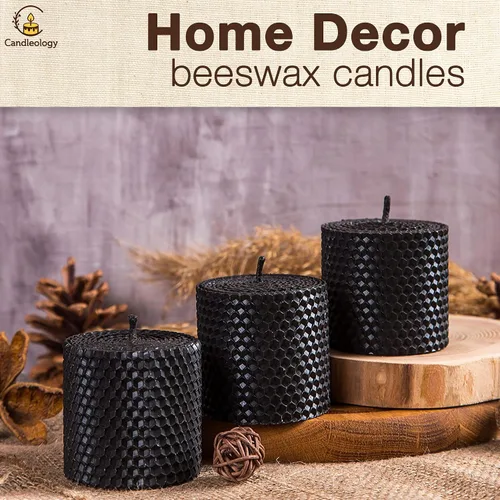 Vista 6 de Hojas de cera de abeja negra para hacer velas, kit de fabricación de velas de cera de abeja orgánica para adultos y niños, juego de manualidades