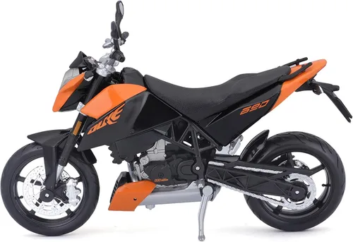 Vista 7 de Maisto KTM 690 Duke Orange and Black 1/12 Diecast Motorcycle