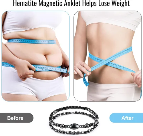 Vista 13 de Emibele Pulsera de desintoxicación linfática delgada para mujer, cuentas de hematita, obsidiana, antihinchazón, estiramiento para aliviar