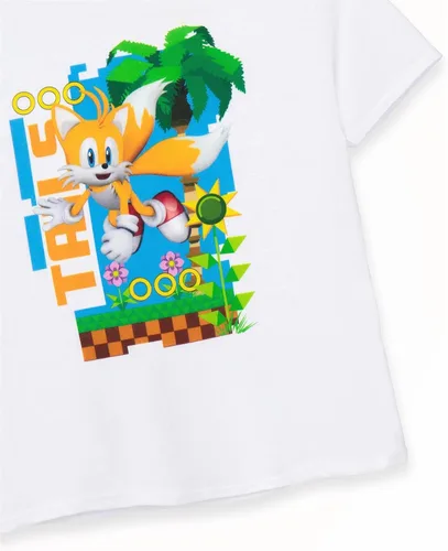 Vista 6 de Sonic The Hedgehog Camiseta para niños Diseño de Character Green Hills Producto oficial de Sonic Camiseta cómoda para jugadores jóvenes