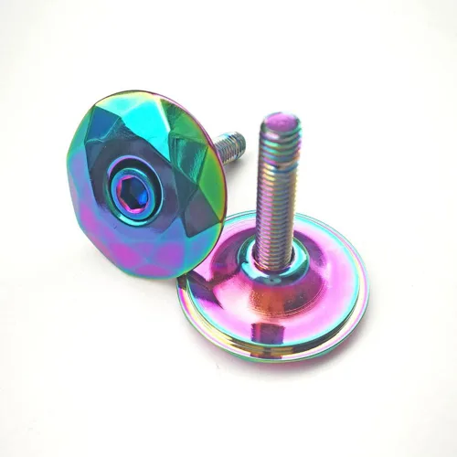 Vista 5 de SEADEAR Tapa superior de auriculares de 1 1/8 pulgadas con pernos, cubierta superior de aluminio para auriculares de bicicleta con tornillos