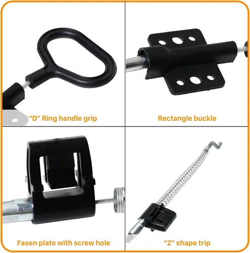 Vista 4 de Piezas de repuesto para cable reclinable, mango de liberación de anillo en D con punta en S para reparación de sofás y sillones reclinables, 2