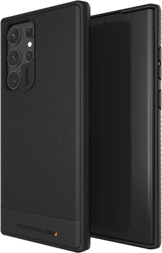 Vista 12 de ZAGG Gear4 Milan - Funda azul Aurora - que destaca el material de protección D3O para Samsung Galaxy S22