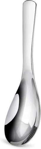 Vista 2 de New Star Foodservice 1029062 - Cucharas de sopa de acero inoxidable extra resistentes 18/10, juego de 12
