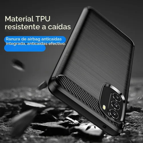 Vista 8 de Funda para Moto G 5G (2022) con protector de pantalla HD, parachoques de TPU antideslizante de absorción de golpes, funda protectora de goma suave