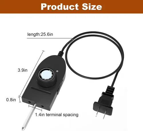 Vista 7 de 06900 Cable termostato de control de temperatura de sonda para sartenes eléctricas Presto, parrillas, planchas de 1 y 3/8 pulgadas de espacio entre